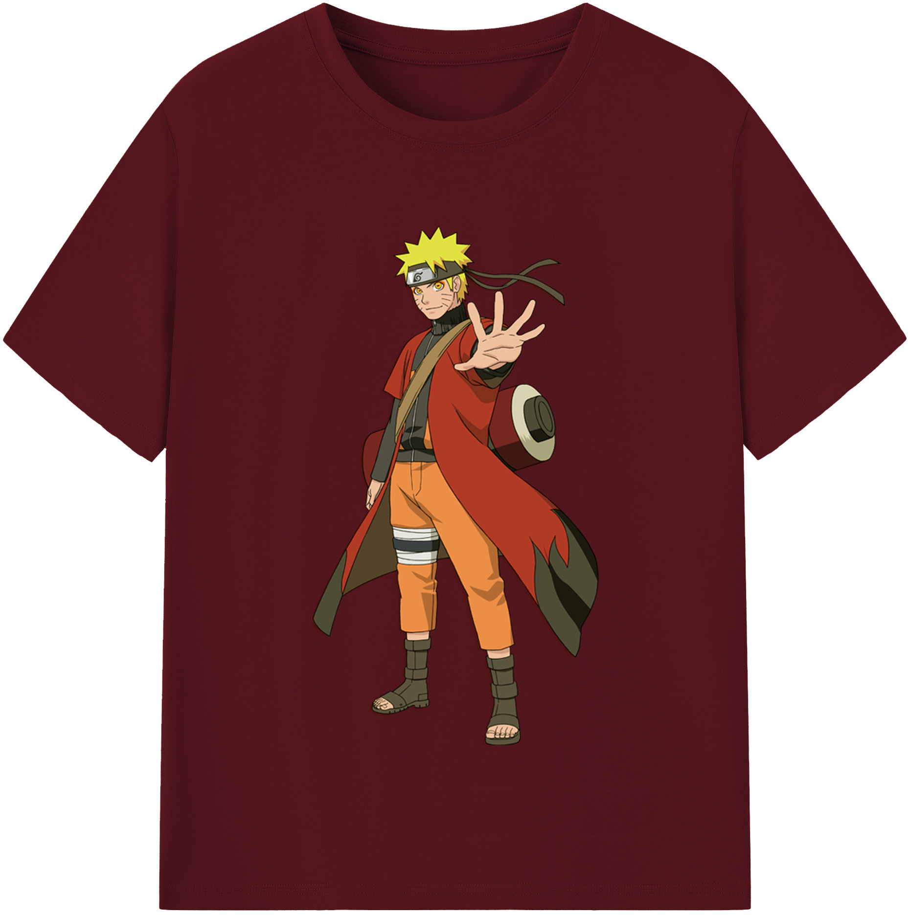 （画像用） NARUTO -ナルト- うずまき ナルト Uzumaki Naruto 綿100％半袖Tシャツ（フロントプリント）